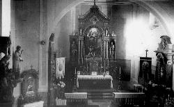 Die gesprengte Fugauer katholische Kirche, Altarbereich